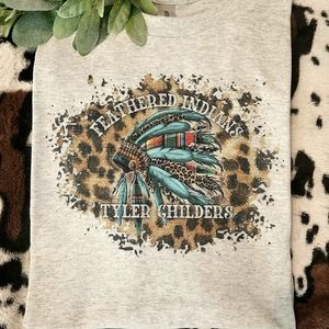 Tyler childers shirt country music popular trending feathered Indians